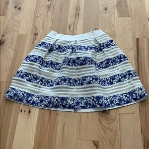 White and blue skirt